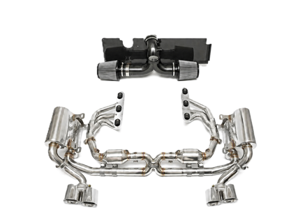 Fabspeed STREET Exhaust Performance Package, Polished Stainless Steel Tips. Porsche 997 Carrera 3.6L (2005-2008) - 99711121202, 99711121203, 99711123202, 99711123203, 99711121102, 99711121103, 99711123102, 99711123103, 99711303302, 99711303304, 99711303305, 99711303306, 99711303500, 99711303501, 99711303503, 99711303504, 99711303505, 99711303402, 99711303404, 99711303405, 99711303406, 99711303600, 99711303601, 99711303603, 99711303604, 99711303605, 99711110401, 99711110301 - FS.POR.997.SHDR, FS.POR.997.SCX, FS.POR.997.MAXP, FS.POR.997.COMPAI